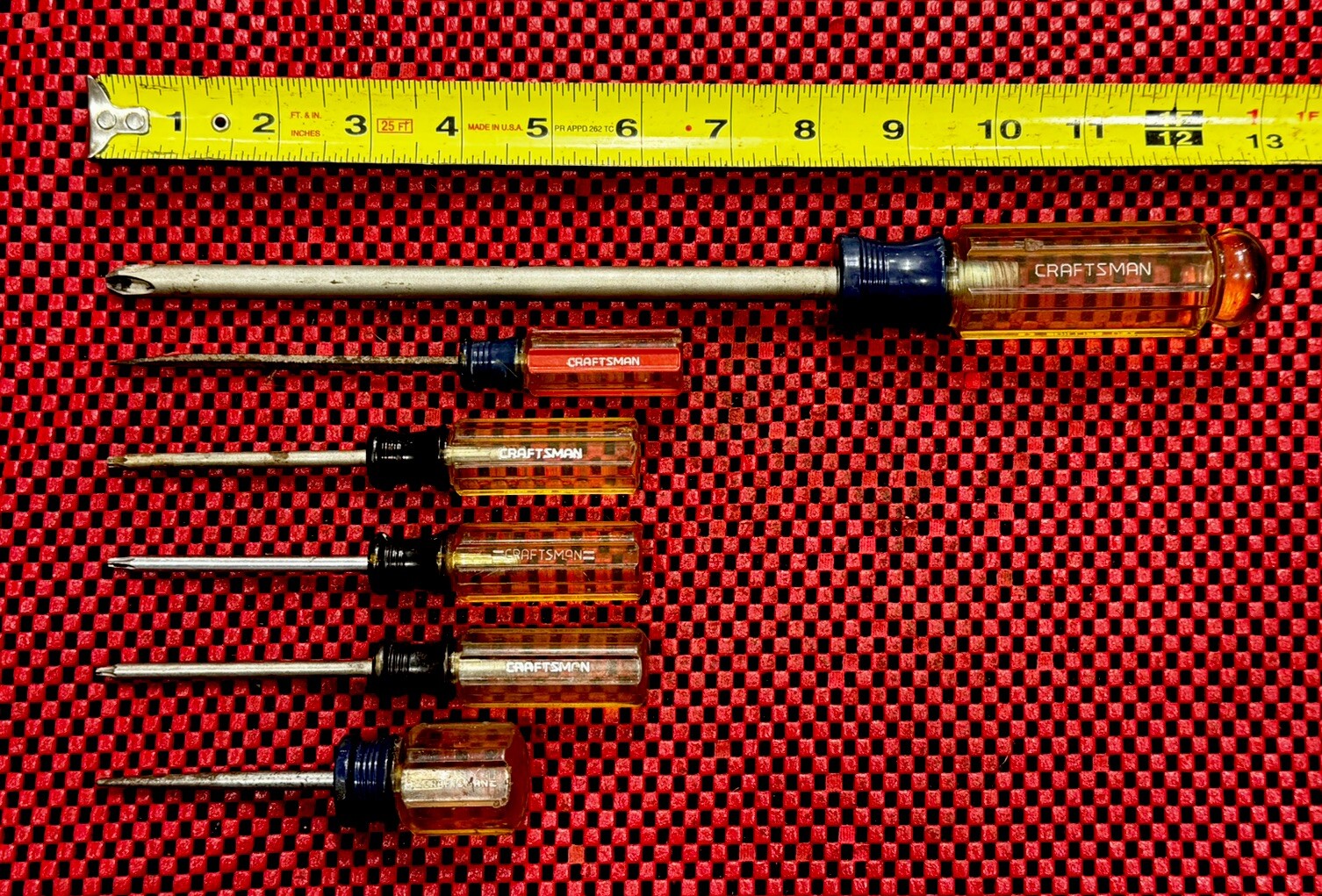 CRAFTSMAN VINTAGE LOT OF 6 HWF PHILLIPS HEAD SCRATCH AWL & TORX SCREWDRIVERS USA