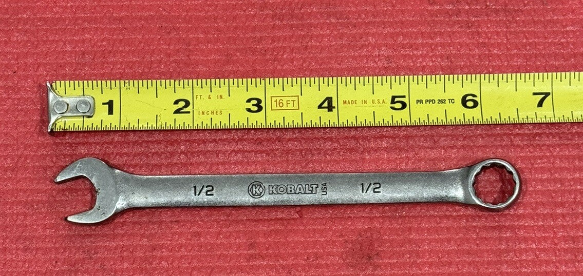 Vintage Kobalt Tools 22936 1/2" Combination Wrench 12pt Made In USA