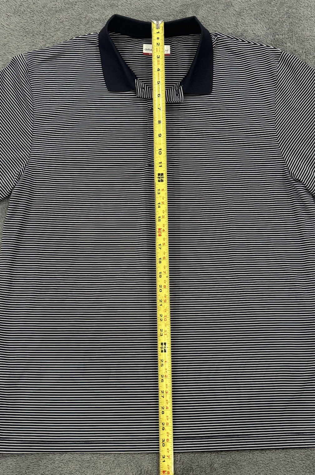 New Grand Slam Performance Men's XL Short Sleeve Polo Shirt Peacoat Blue Striped