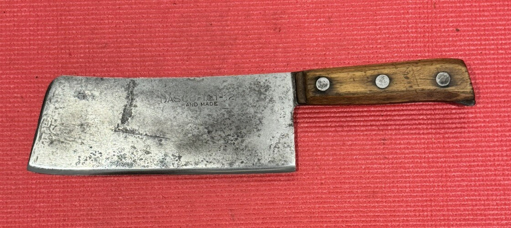 Antique DASCO 101-12 Meat Cleaver Butcher Knife 9'' Blade Hand Made Collectible