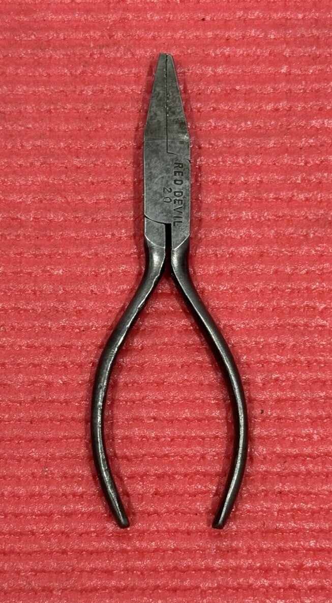 Vintage Red Devil No.20 Small Duckbill Pliers 4" long Made In USA Rare