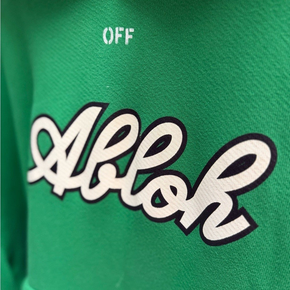 Off-White Abloh Hoodie Vibrant Green Size Medium