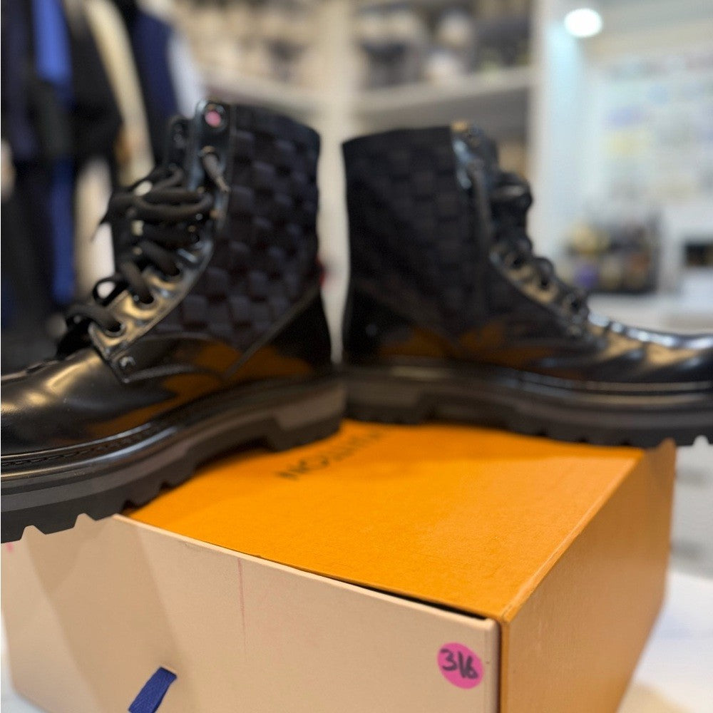Louis Vuitton Ranger Damier Leather Boots