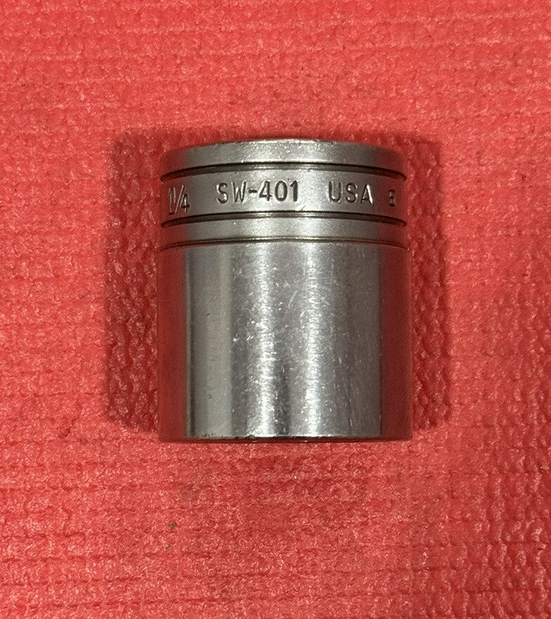Vintage Snap-On Tools SW-401, 1/2" Drive 1-1/4" Shallow Socket 12PT Made in USA