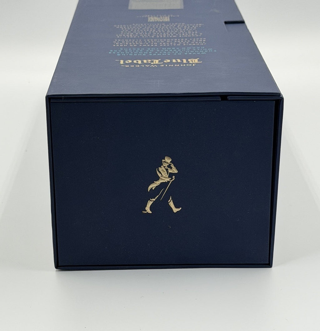 RARE UK 750 mL Johnnie Walker Blue Label Scotch Whisky EMPTY BOTTLE WITH BOX