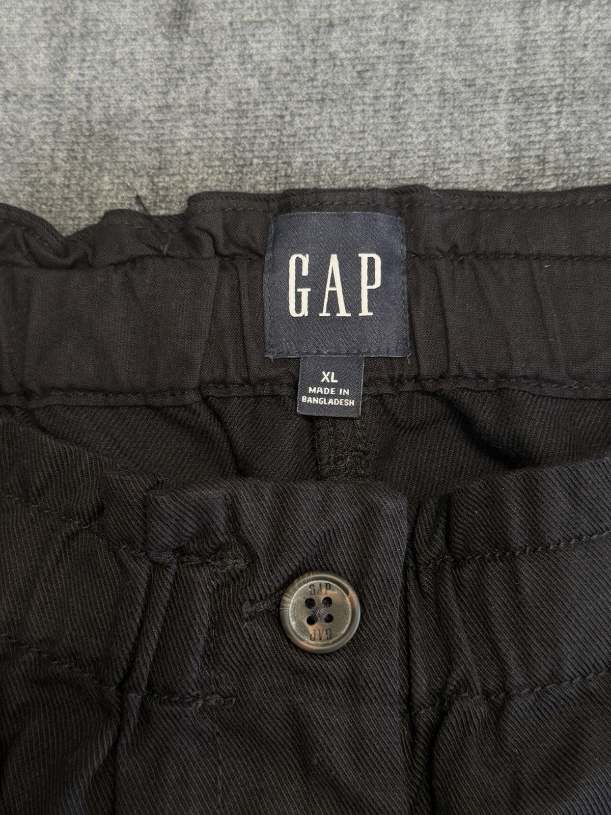 Gap Relaxed Fit Straight Leg Easy Twill Pant Women's XL Black Flat Front Preppy