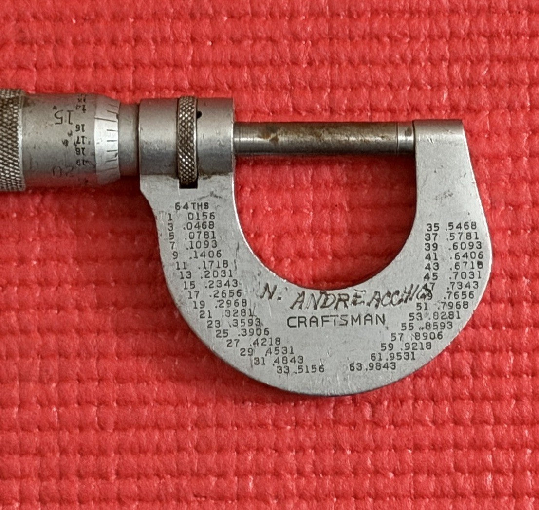 Vintage Craftsman DC  0-1” Micrometer  32nds / 64ths  Made in USA