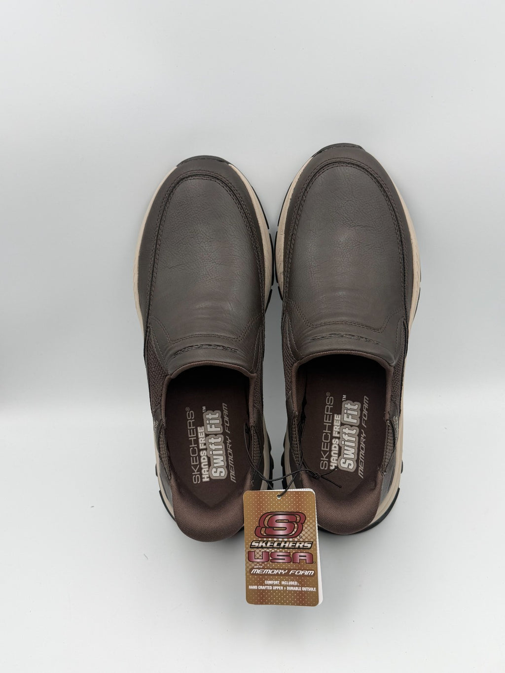 Skechers Men’s Hands Free Slip-ins Izaiah Brown Slip-On Sneakers Size 10.5