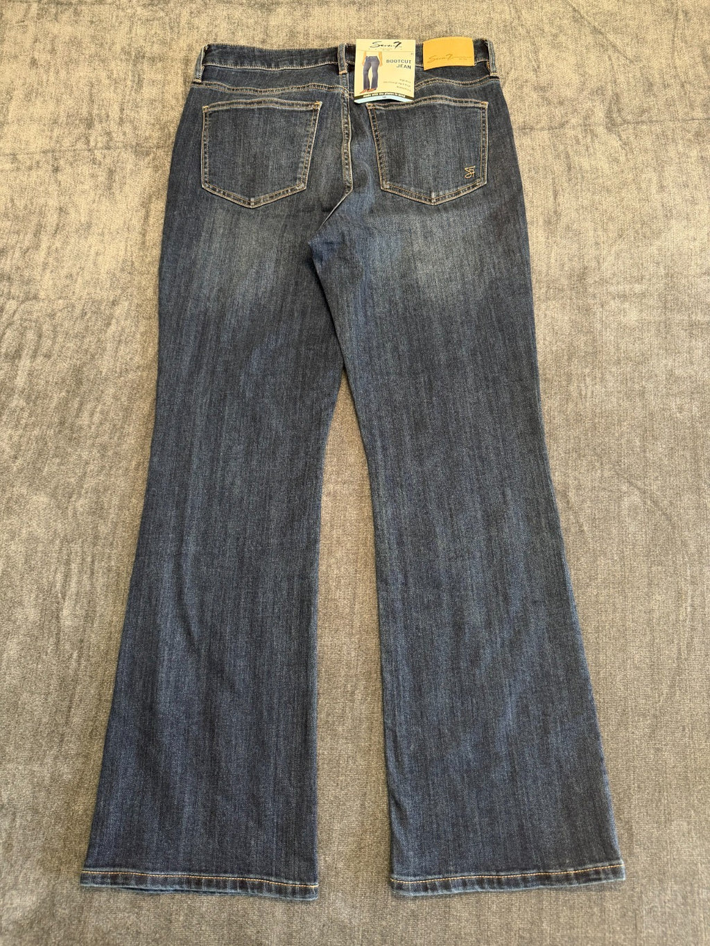NWT Seven7 Flared Bootcut Jeans Women's 10 Blue Denim High-Rise Casual Hipster