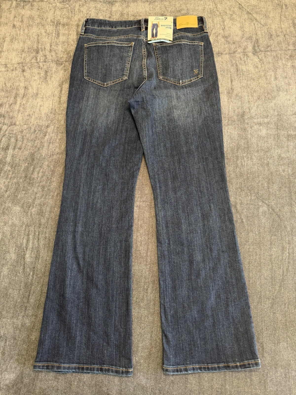 NWT Seven7 Flared Bootcut Jeans Women's 10 Blue Denim High-Rise Casual Hipster