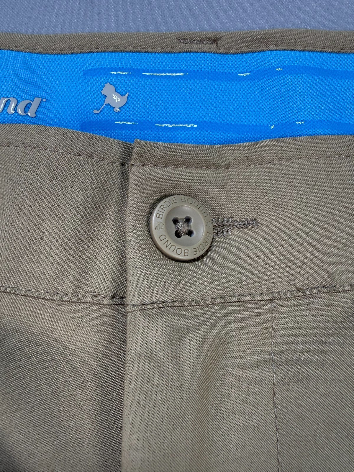 NWT Birdie Bound Golf Pants Men's 32X32 Beige Flat Front Lightweight Performance