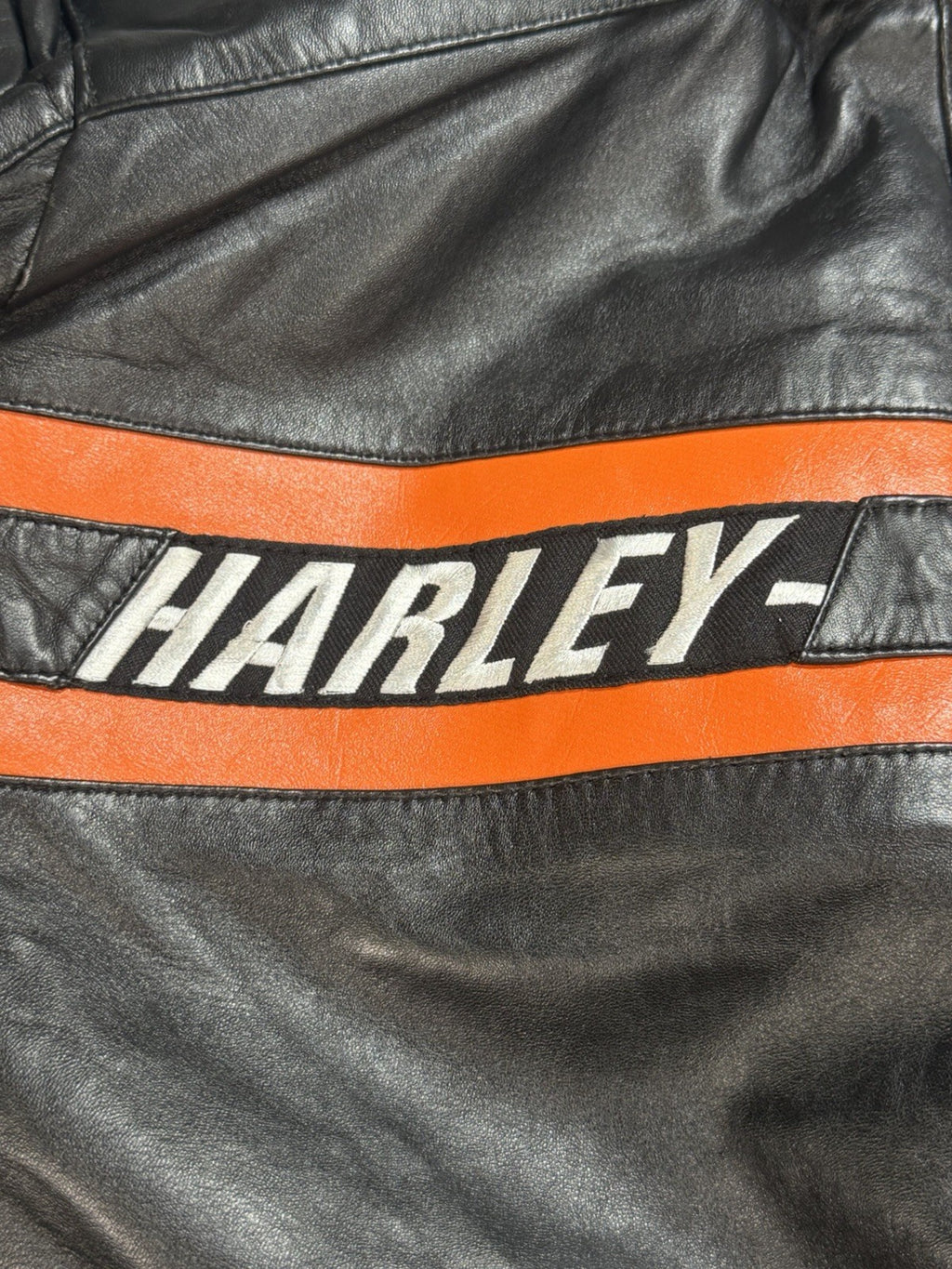 Real Leather Harley Davidson Embroidered Mens XL Motorcycle Biker Leather Jacket