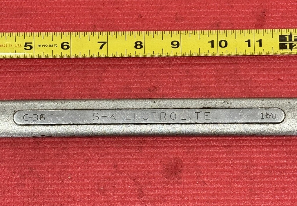 S-k Lectrolite C-36  1-1/8” SAE 12 Point Combination Wrench 16” Long Made In Usa