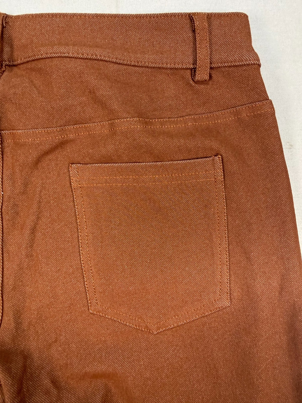 NWT Prolific Health Twill Slim Pants Womens XL Rust Brown Stretch Classic Preppy