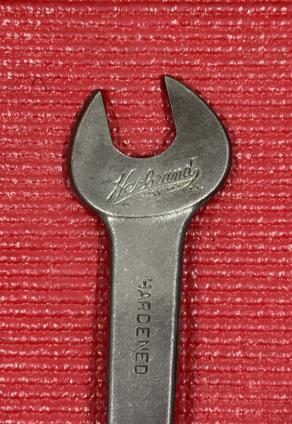 Vintage Herbrand Tools Hardened 629-D, SAE 3/8" x 1/2" Open End Wrench Made USA