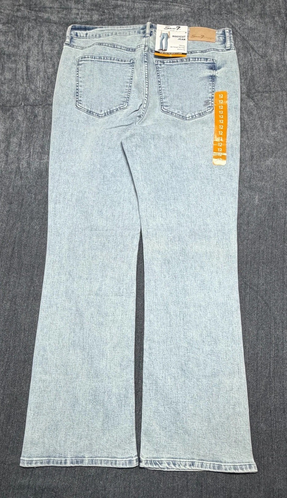 NWT Seven7 Bootcut Jeans Women's 12 Light Blue Denim High-Rise Casual Hipster