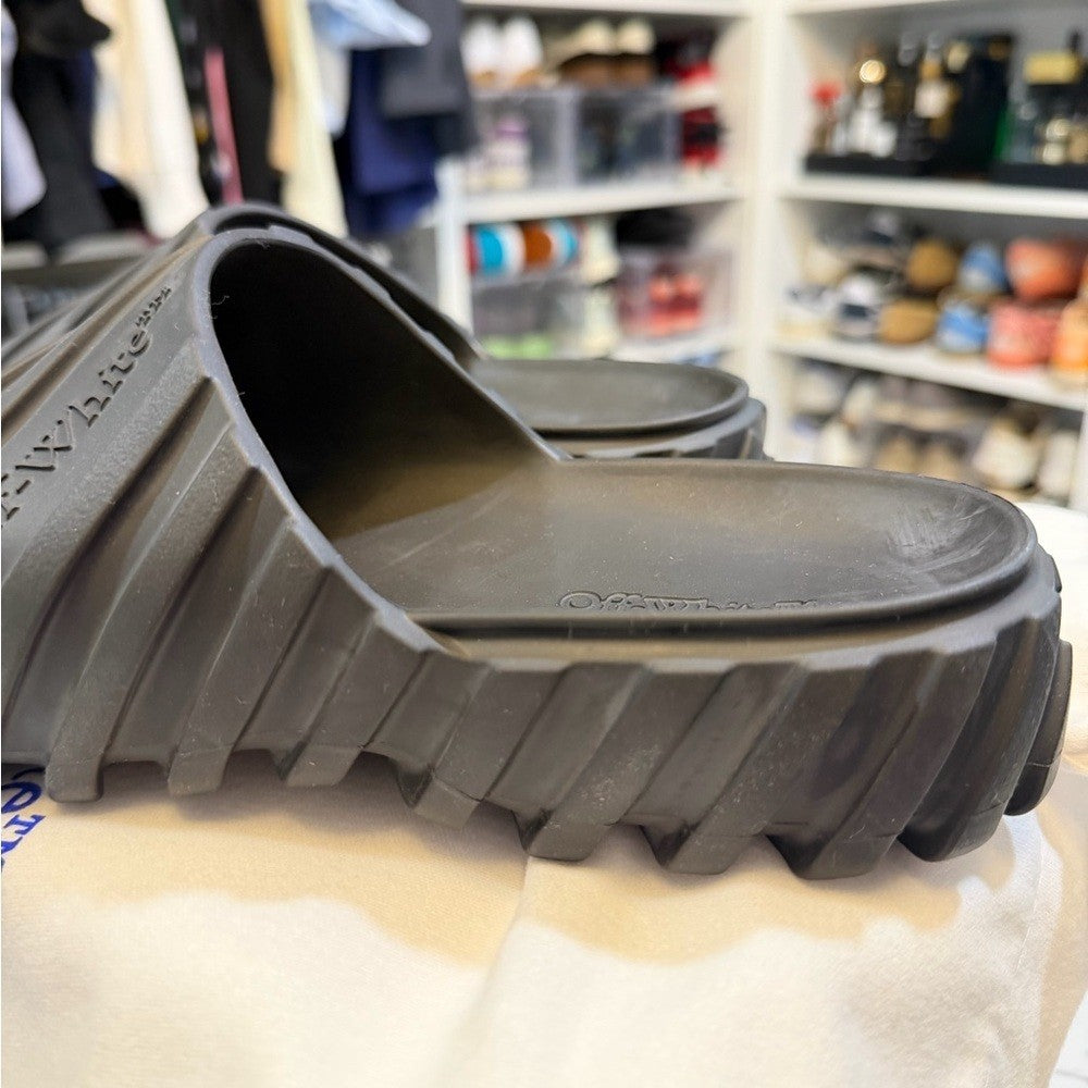 Off-White Black Men's Slide Sandals