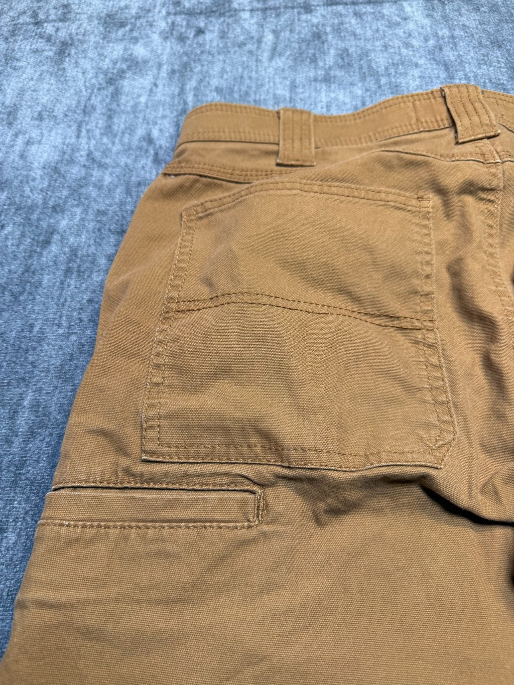 Coleman Work Pants Men's 34X32 Brown Straight Leg Cargo Pockets Pull-On Casual