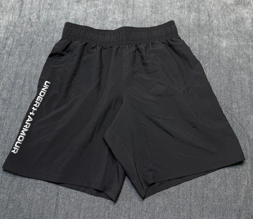 Under Armour Woven Wordmark Shorts Men's Small Black Logo Casual Wear