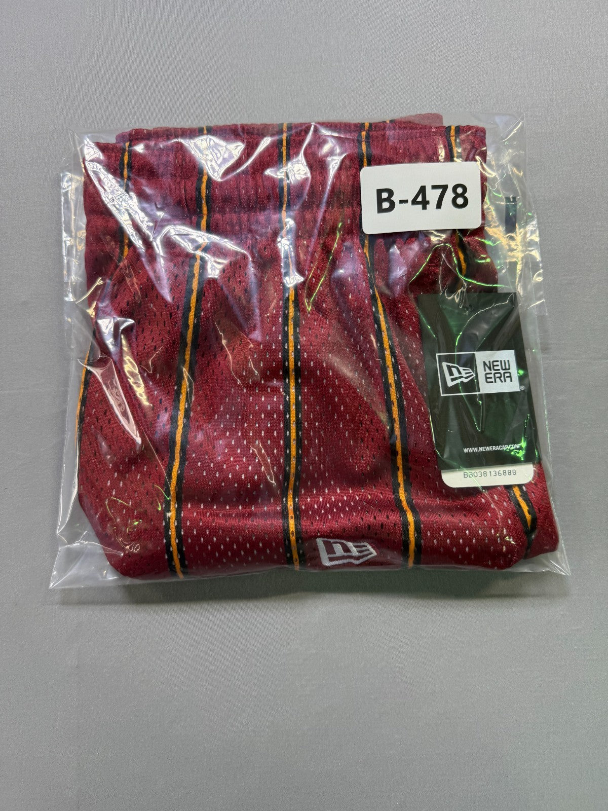 New Era X NBA Eric Emanuel Miami Heat Men’s Shorts Large Red Striped Basketball