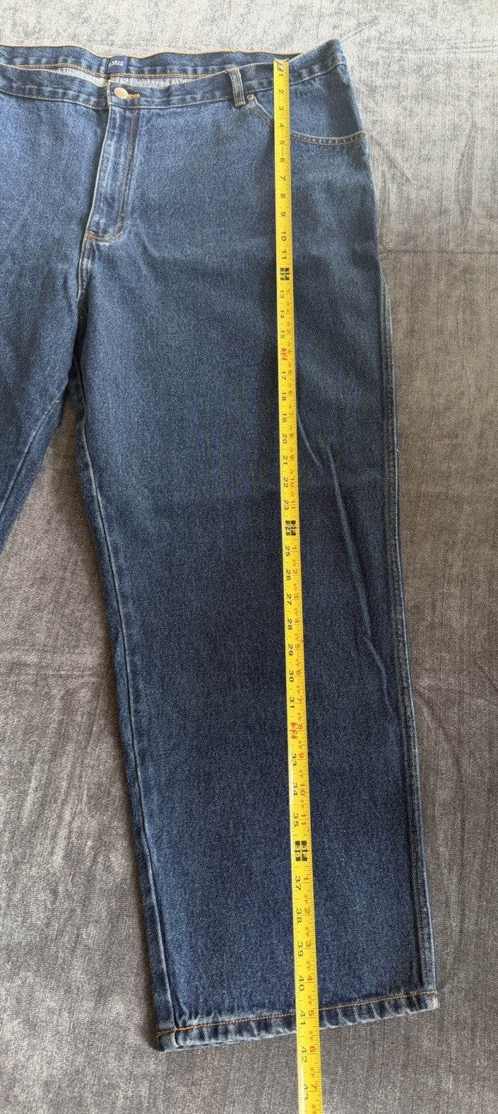 Basic Editions Regular Fit Men’s 48W X 30L Denim Blue Dark Jeans Classic NWT