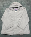 NWT Lands' End Hooded Packable Rain Jacket Men's Gray XXL/S (50-52) Waterproof