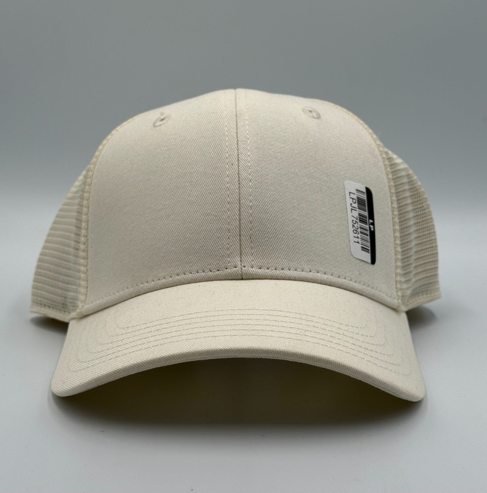 Pro Player Blank Plain Trucker Hat Unisex Off White Mesh Adjustable Snapback Cap