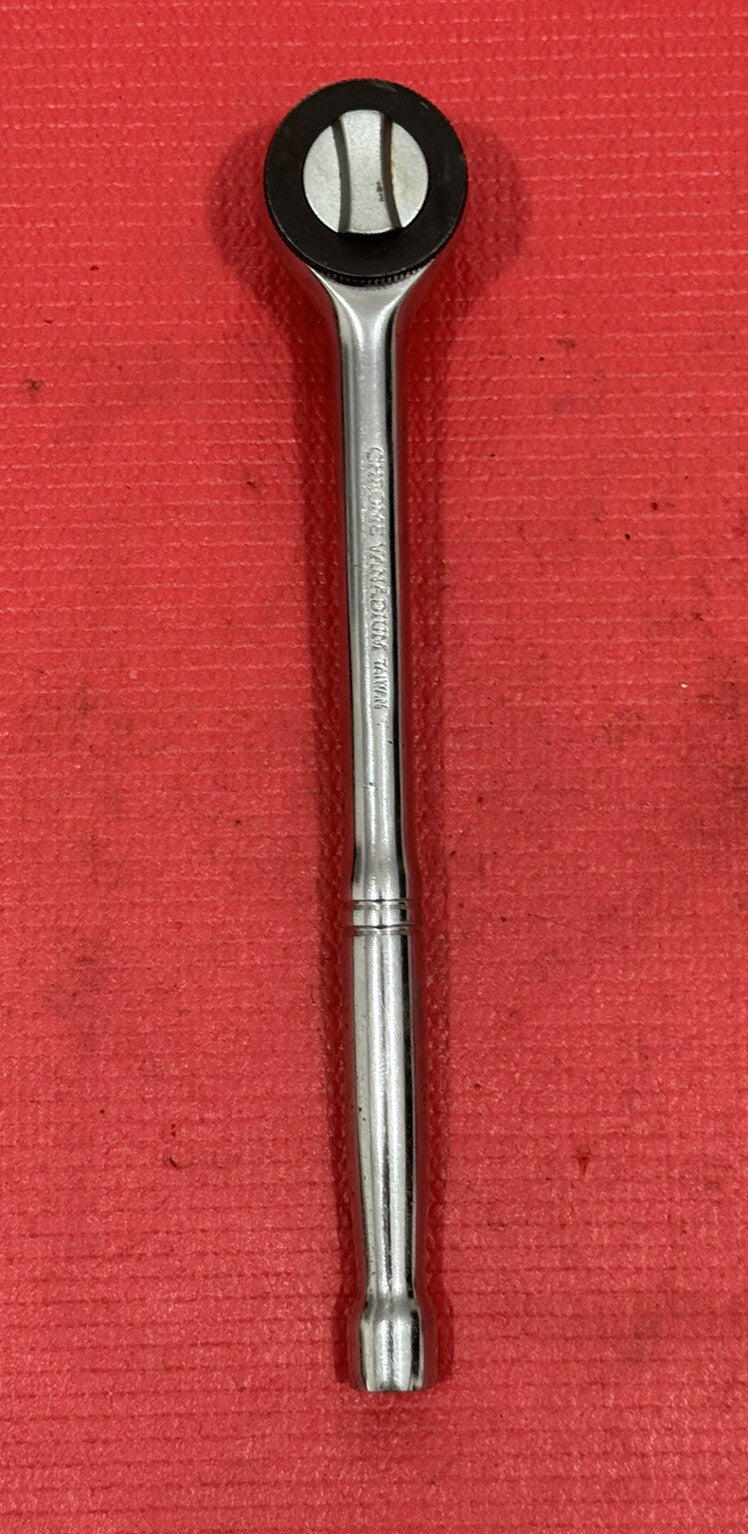 Vintage Chrome Vanadium 1/2" Drive Thumbwheel Ratchet