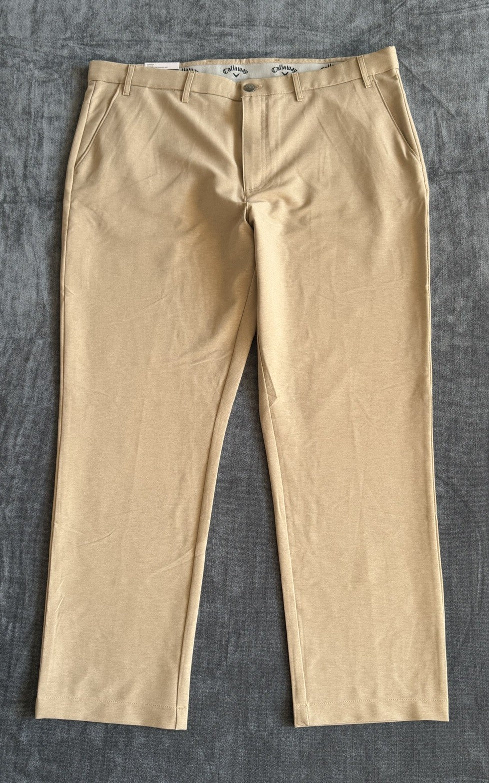Callaway Opti-Dri Stretch Golf Pants Chinchilla Beige Mens 40x30 Performance NWT