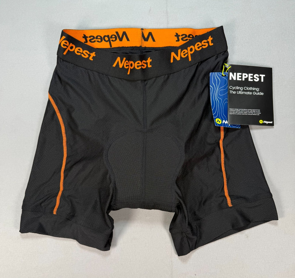 NWT Nepest Padded Cycling Shorts Men's Medium Black Bike Underwear Bicycle Gear