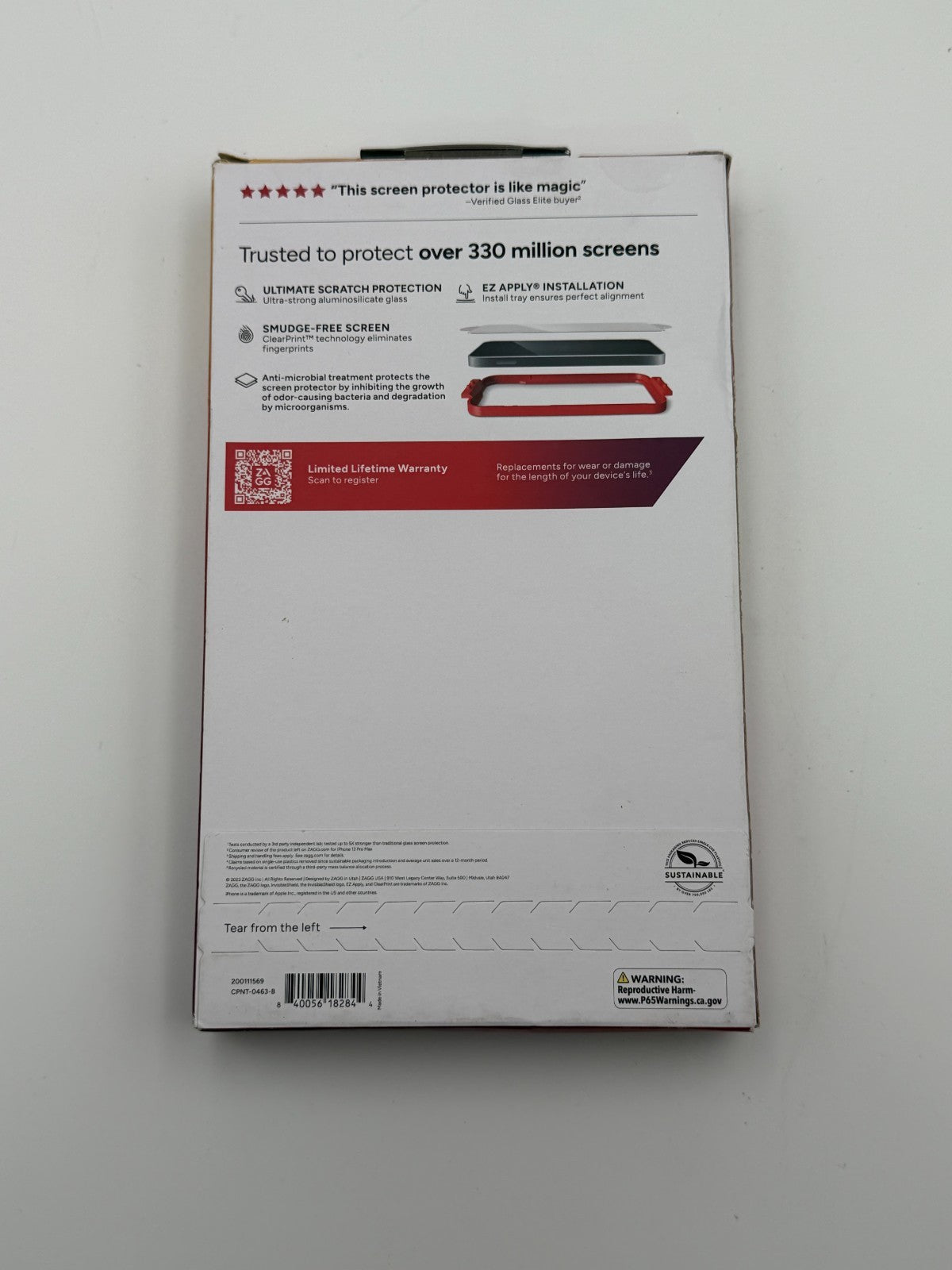 ZAGG Invisible Shield Glass Elite Privacy Screen Protector For iPhone 15 Plus
