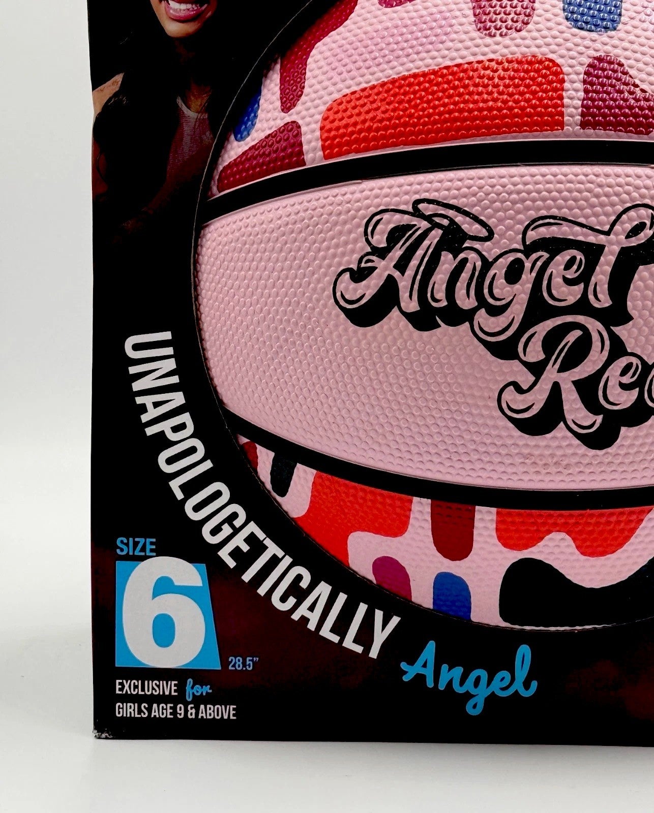 New Angel Reese Unapologetically Angel Outdoor Basketball Pink - Size 6 28.5"