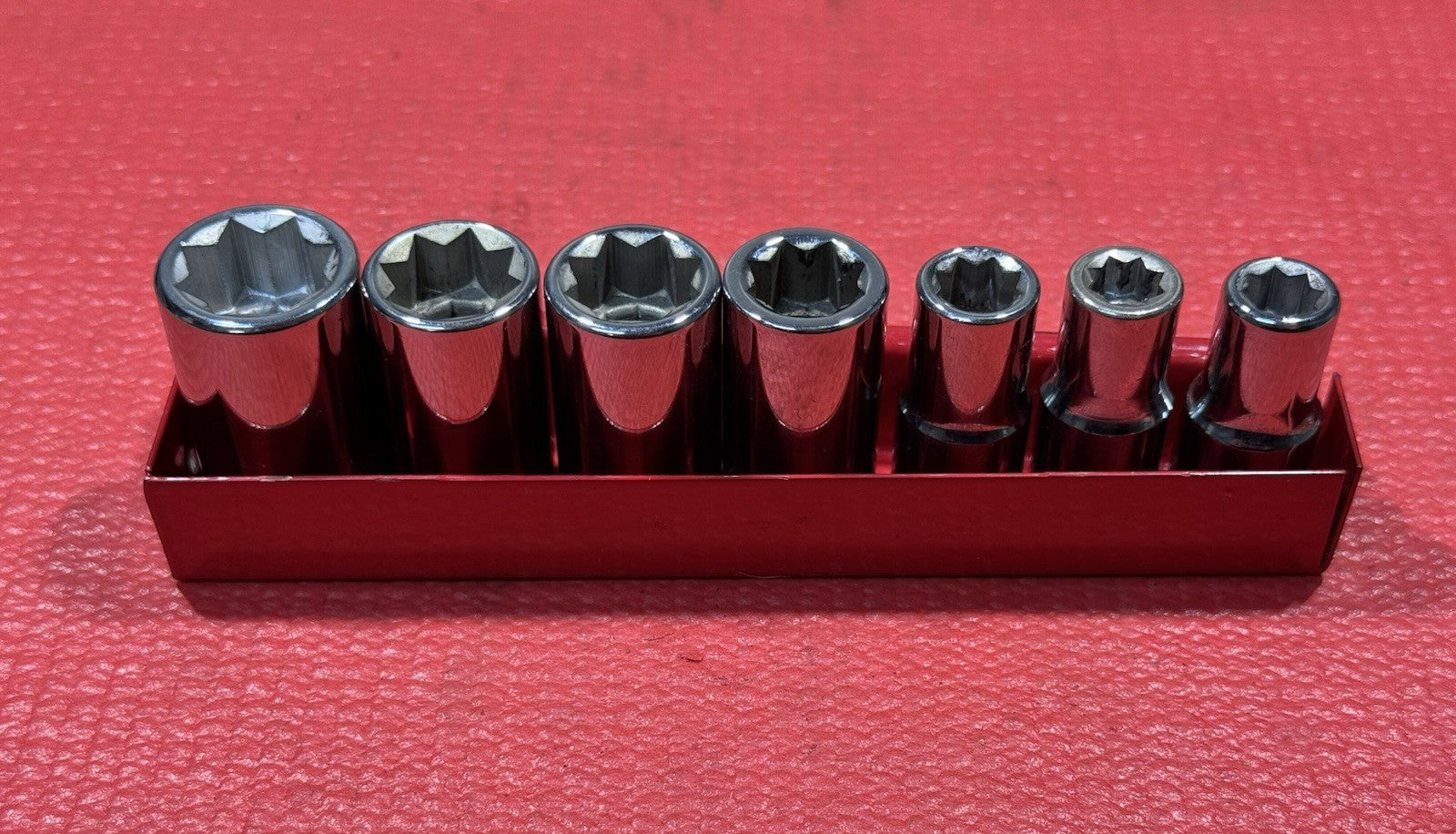 Matco B1 Series 7PC 3/8" Drive Double Square Socket Set 8PT W/ Metal Tray USA