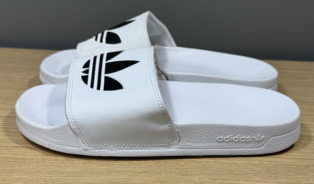 NEW ADIDAS WOMEN’S ADILETTE LITE J SLIDES SANDALS SIZE 5 | WHITE NWT