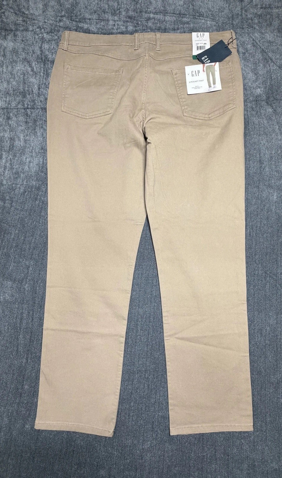 NWT Gap Slim Fit Stretch Twill Pants Men's 40x30 Khaki Zip-Fly Classic 5-Pockets