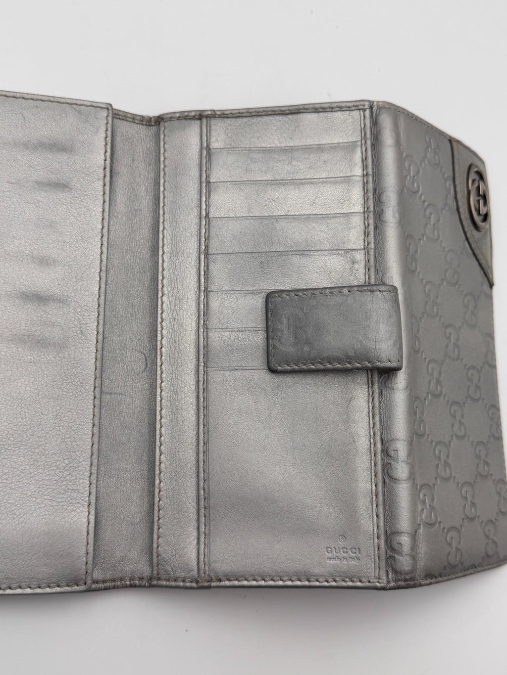 GUCCI Guccissima Leather Bifold Long Wallet Purse Women Taupe Fashion with Bag
