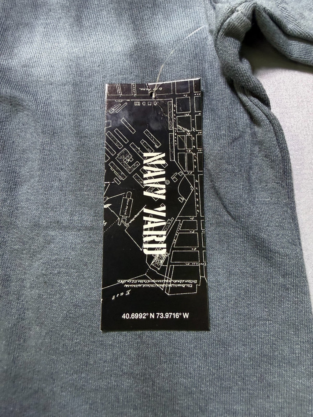 NWT Navy Yard Tie-Dye Sweater Men's Large Navy Gray Knit Long Sleeve Casual Wear