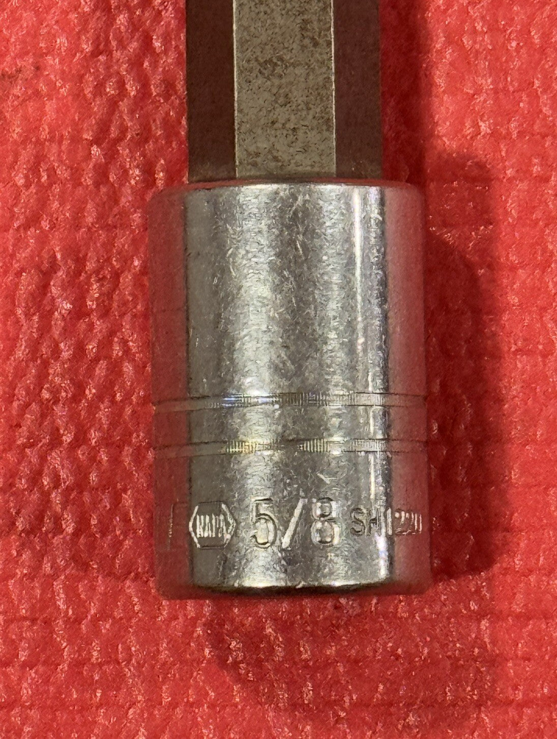 NAPA Tools Carlyle SH1220 1/2" Drive SAE 5/8" Hex Bit Socket Made In USA