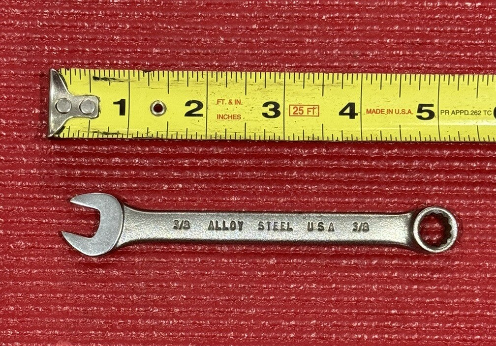 Vintage Husky Tools 33012, SAE 3/8" Combination Wrench 12PT Made in USA