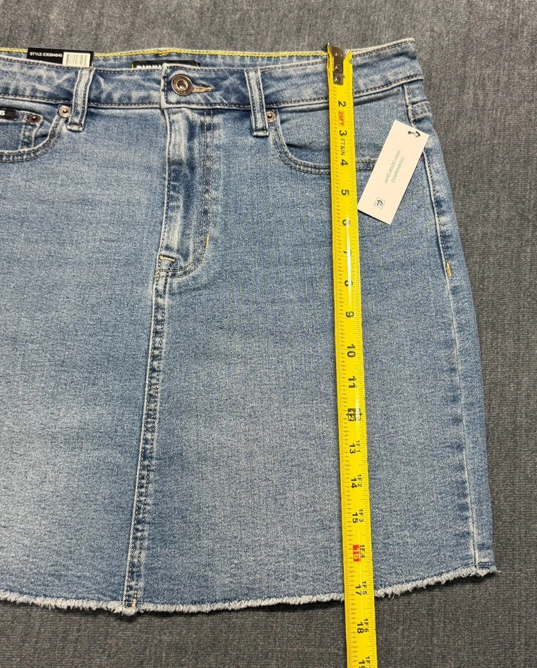 NWT DKNY Mid-Rise Pencil Skirt Women's 10 Blue Denim 5-Pocket Comfort Stretch