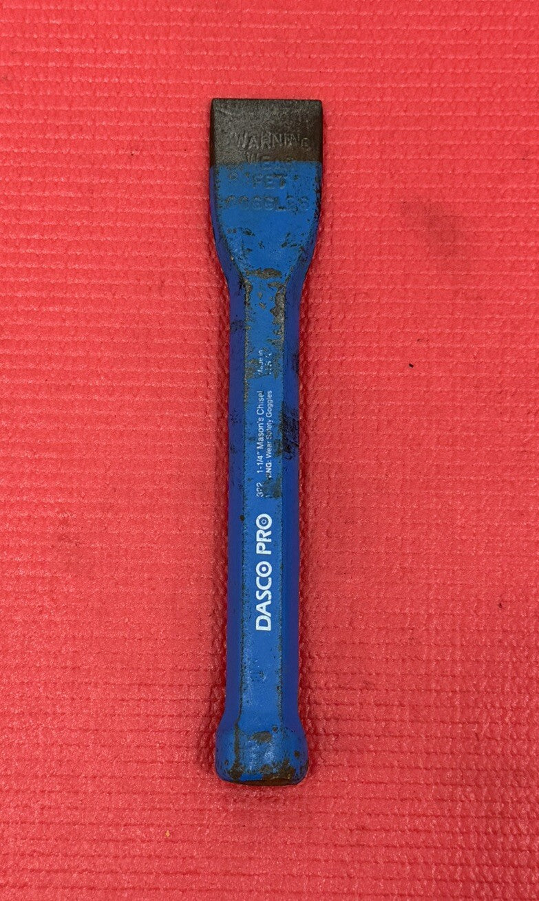 Vintage Dasco Pro 1-1/4" Blue Steel Masonry Chisel Made in USA