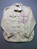 NWT Member's Mark Button-Front Shacket Women's Small Beige Flap Pockets Hipster