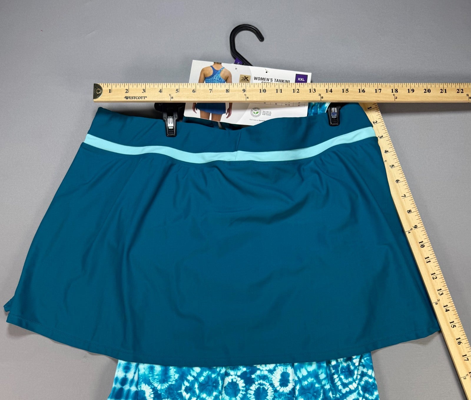 NWT Zeroxposur Highline Tankini Swim Set Women's 2XL Turquoise Beach Lightweight