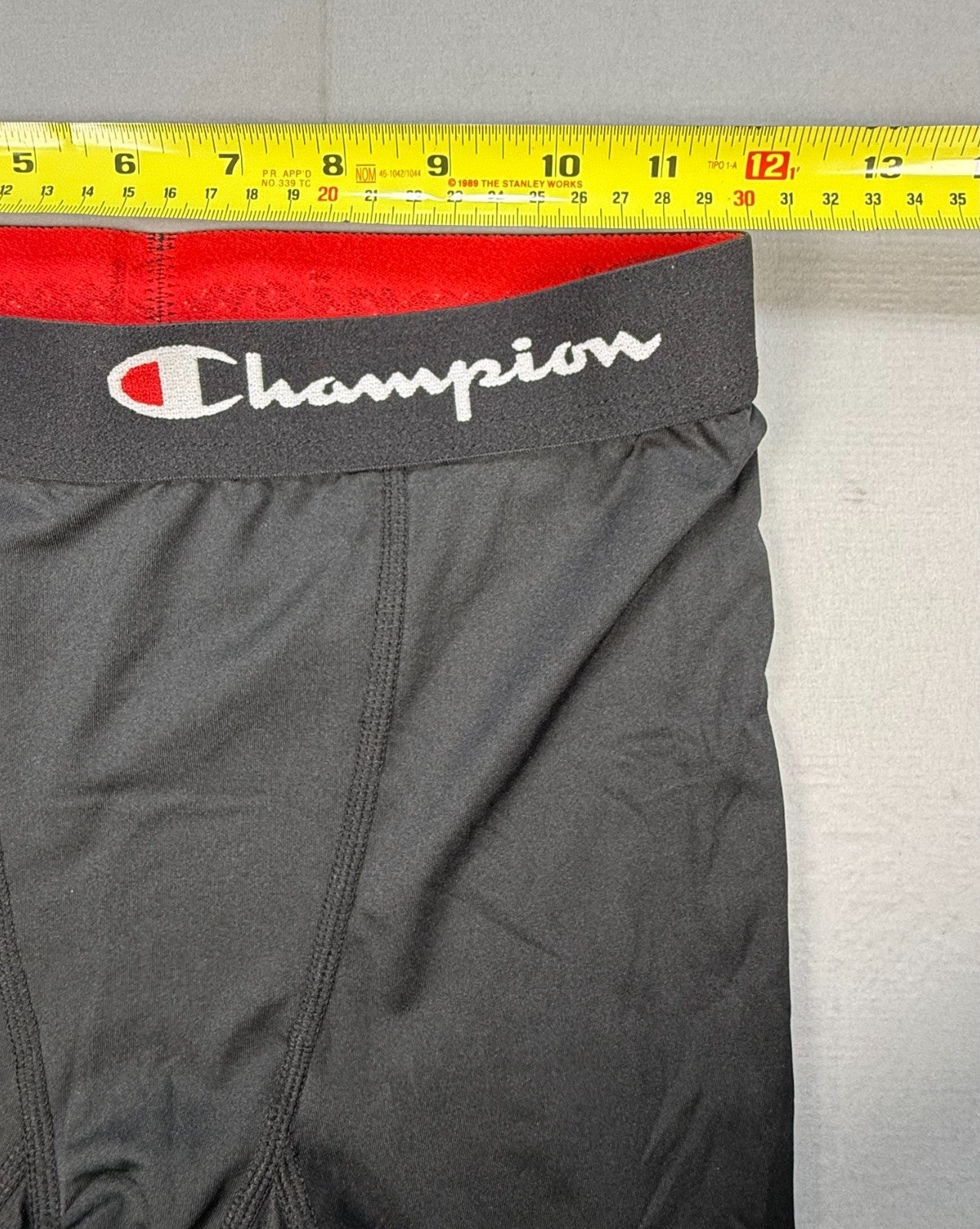Champion Compression Leggings Men's XL Black Logo Waistband Stretch Athleisure