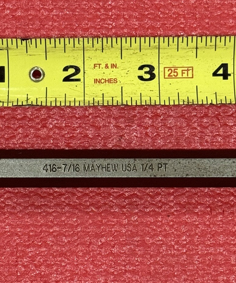 Mayhew Tools New 416 7-16” 1/4 PT  Center Punch Made In USA