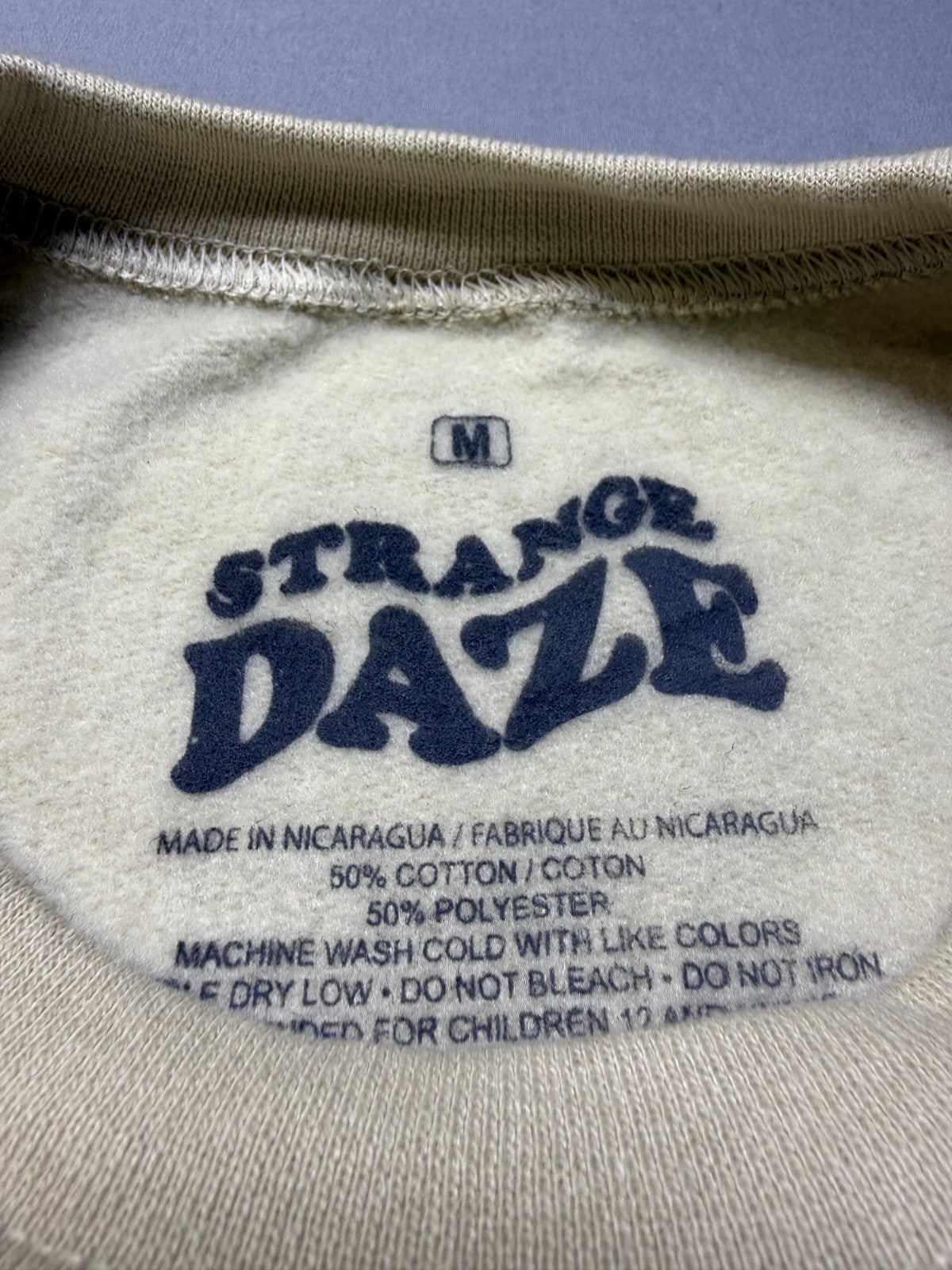 NWOT Strange Daze Los Angeles Pickleball Pullover Sweatshirt Men's Medium Beige