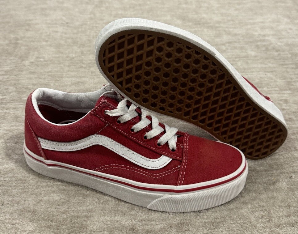 Vans Red & White Old Skool Canvas Men's size 5.5 & Women's size 7.0