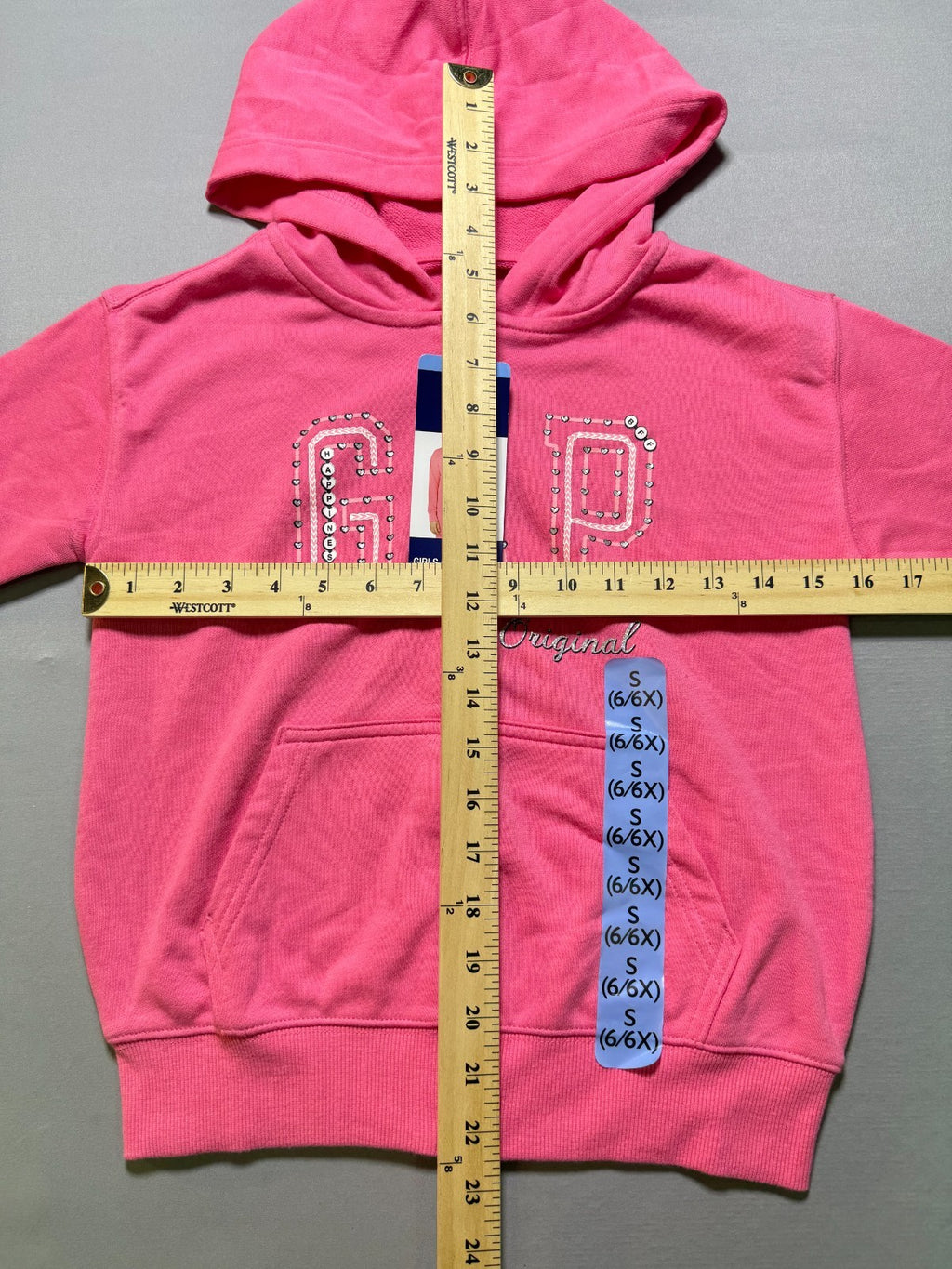 Gap Friendship Bracelet Design Full Zip Hoodie Girls Small (6/6X) Pink Preppy