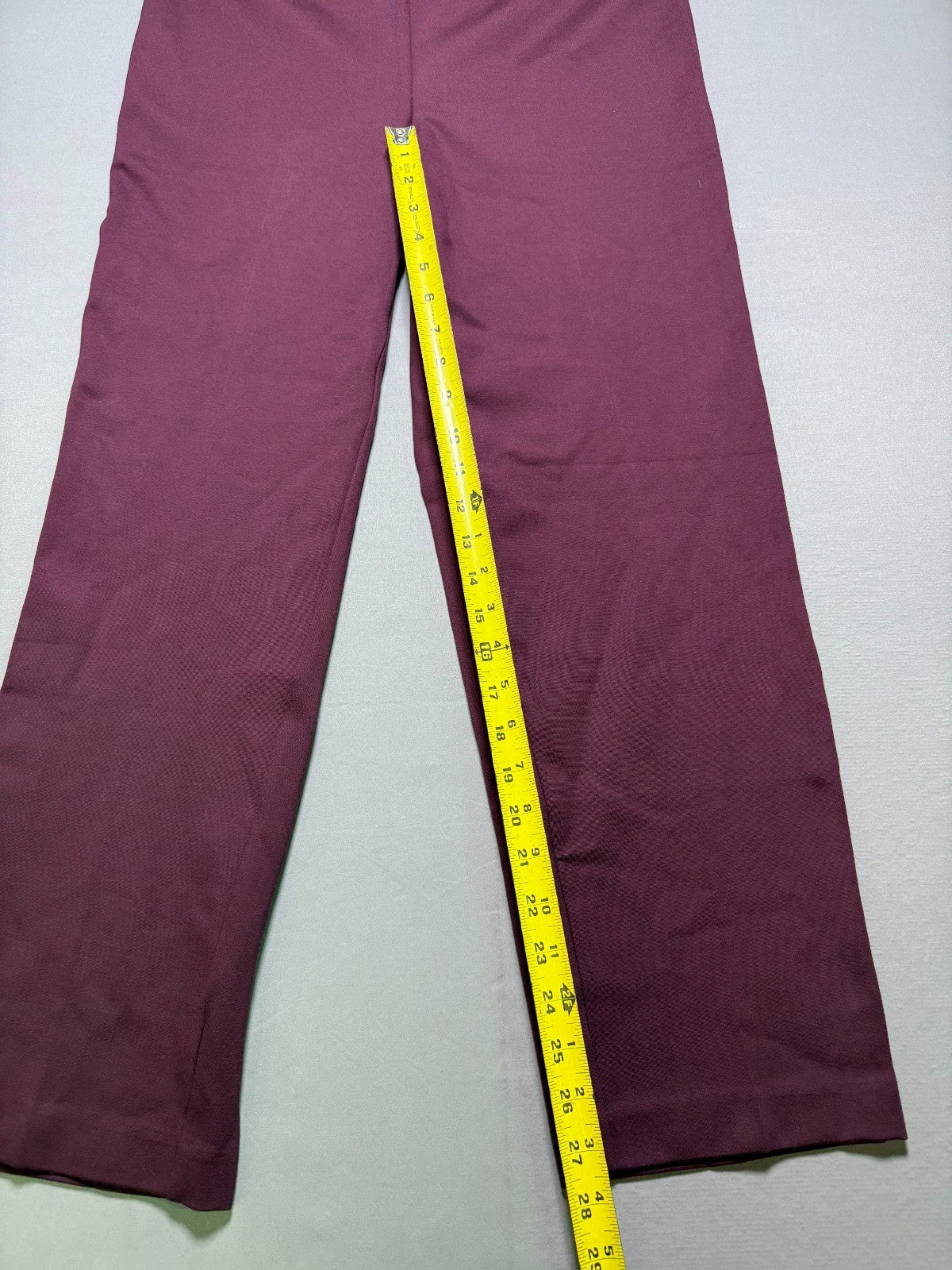 NWT Rafaella Comfort Fit Straight Leg Pants Women's 14 Burgundy Pull-On Stretch
