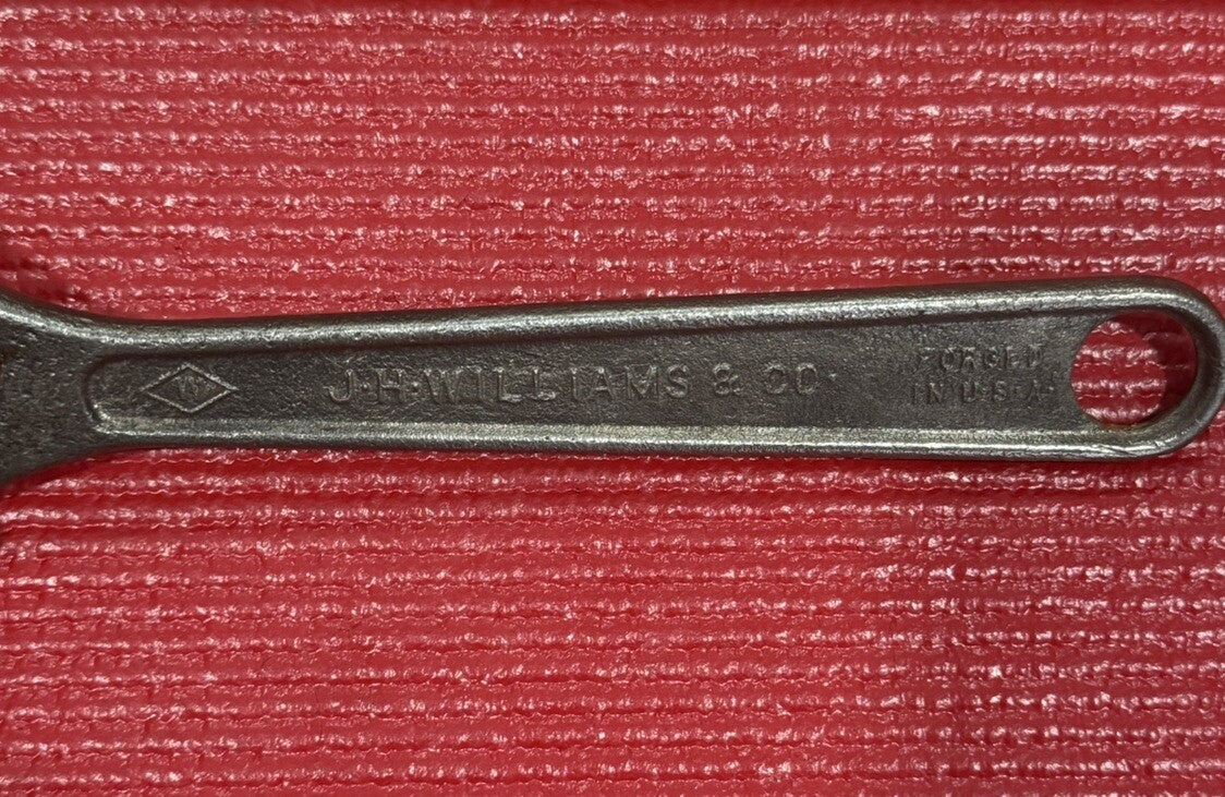 Vintage J H Williams & Co "Superjustable" 8in Adjustable Wrench Made in USA
